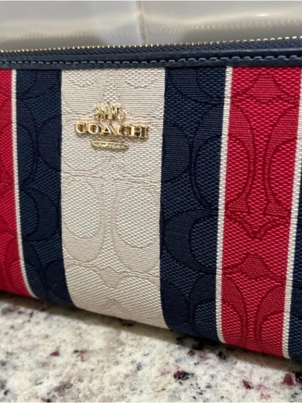 Coach Jacquard Zip Around Closure Wallet (NWOT)